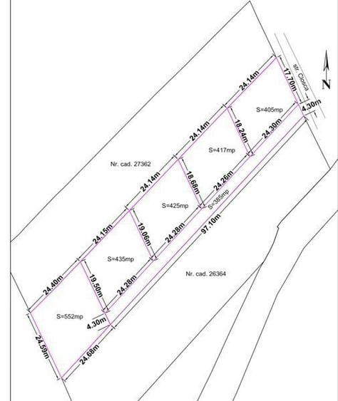 Teren intravilan orasul Beclean, parcele constructie case - 4