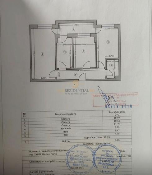 Apartament cu 3 camere decomandat, mobilat în Berceni