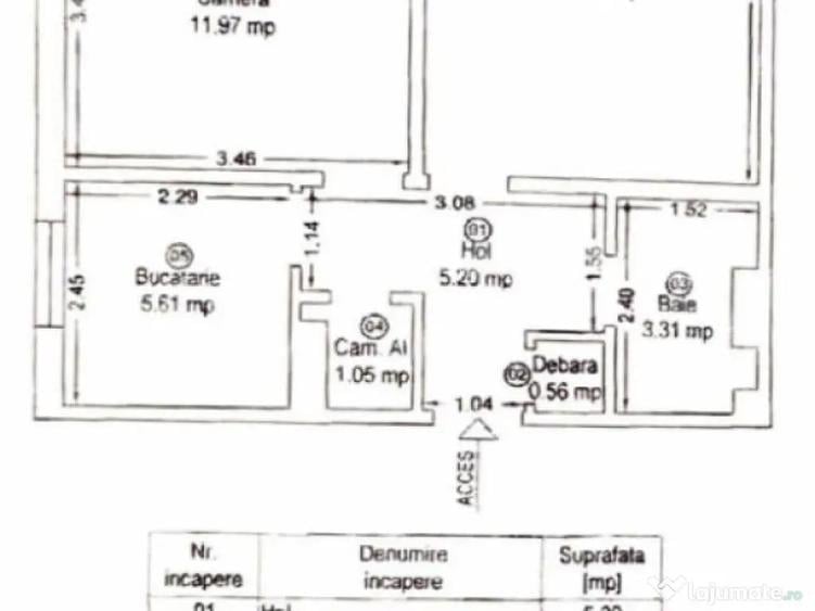 Apartament 2 camere, 44 mp, zona Gh. Lazar - 1