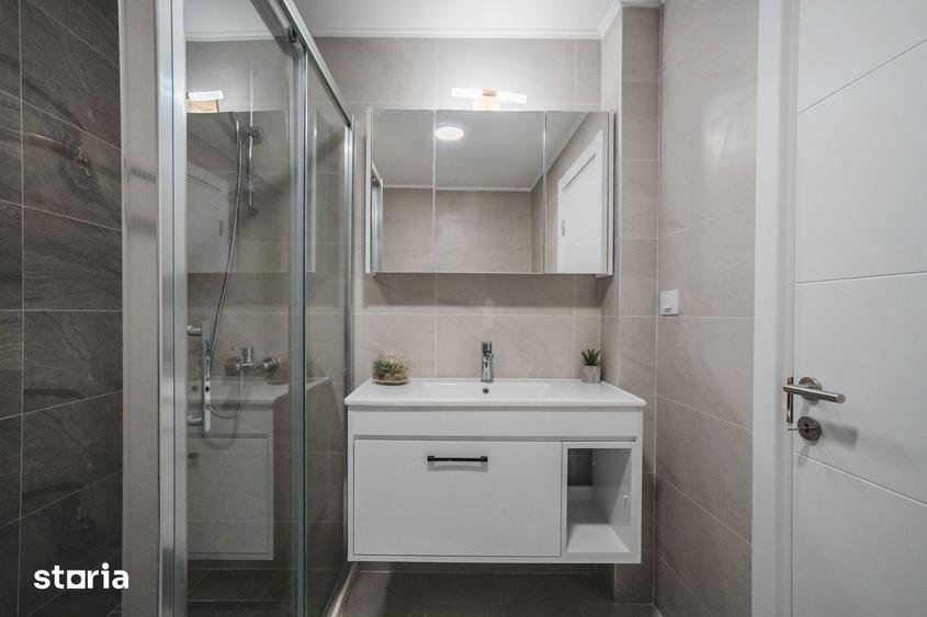 STUDIO CU DORMITOR SEPARAT COMPLET MOBILAT LUX - SOLID SEA VIEW PERLA - 6