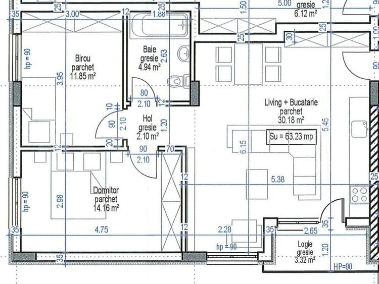 Apartament finisat, 3 camere, semidecomandat, parcare, Floresti Apartament finisat, 3 camere, semidecomandat, parcare, Floresti
