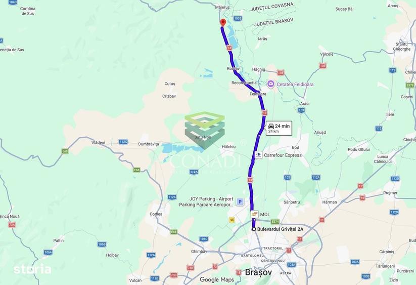 Teren cu deschidere la DN13 Maierus, Brasov - 1