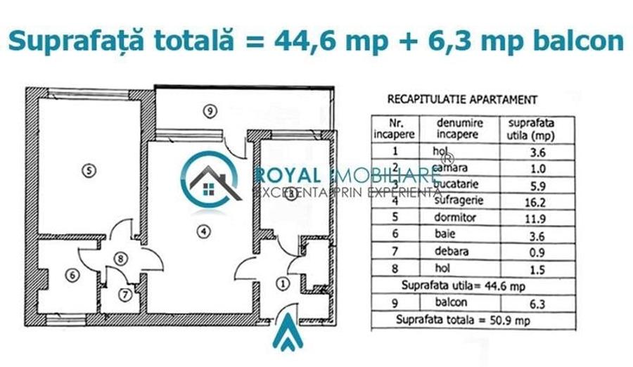 Royal Imobiliare - Vanzare apartament 2 camere zona Nord - 7