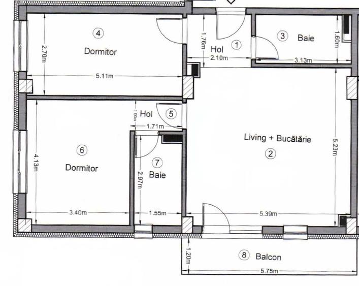 Ap 3 cam, zona centrala - 1