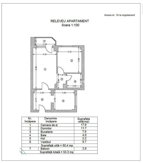 Apartament cu 2 camere semidecomandat în Brâncoveanu