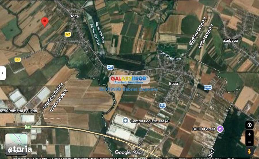 Teren constructii intravilan 900m Joita-Giurgiu\/ la 7 min de A1 si A - 2