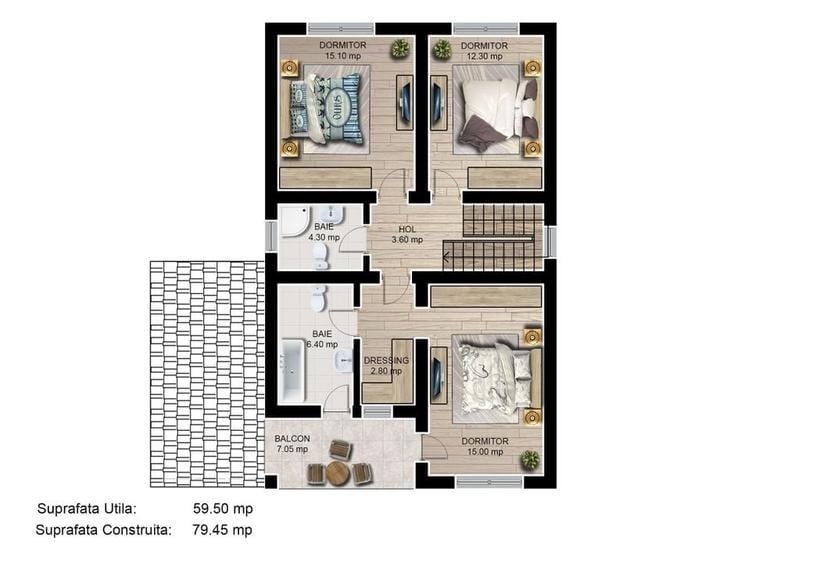 Casa individuala 4 camere 3 bai garaj Cartier Izvor Tarlungeni Brasov - 11