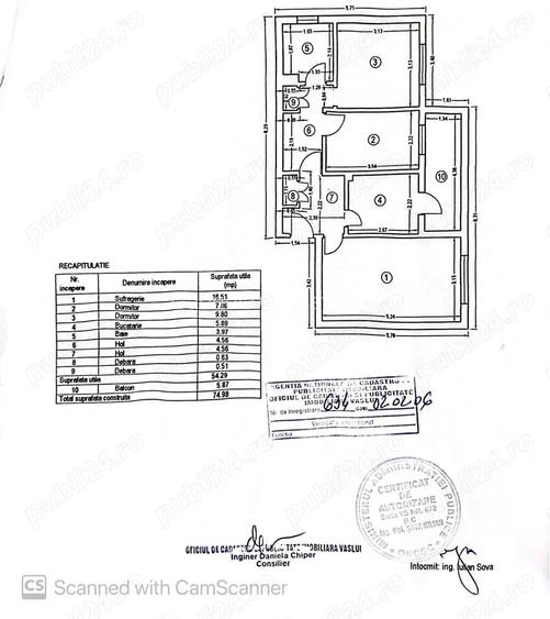 Apartament de vanzare cu 3 camere Apartament de vanzare cu 3 camere