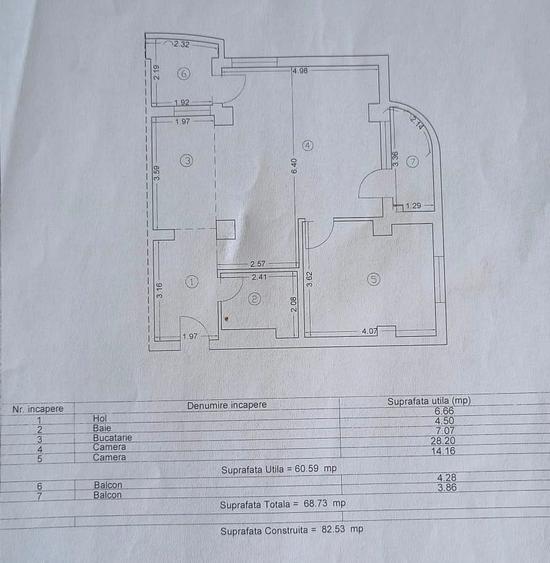 Apartament cu 2 camere în Central