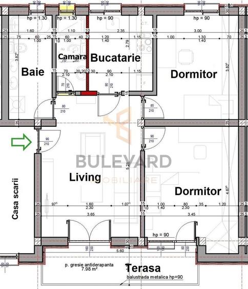 Apartament cu 3 camere în Juc-Herghelie