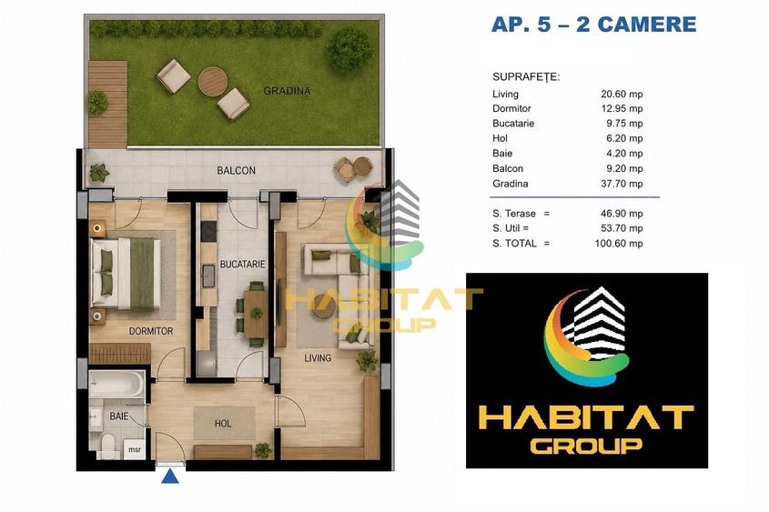 Apartament cu 2 camere decomandat în Theodor Pallady