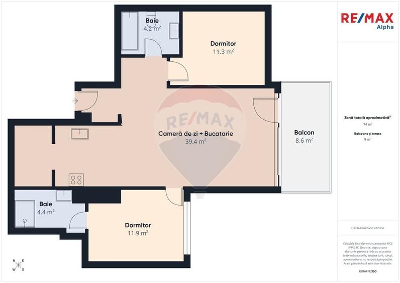 Apartament 3 camere One Lake Club, mobilat, parcare inclusă - 8