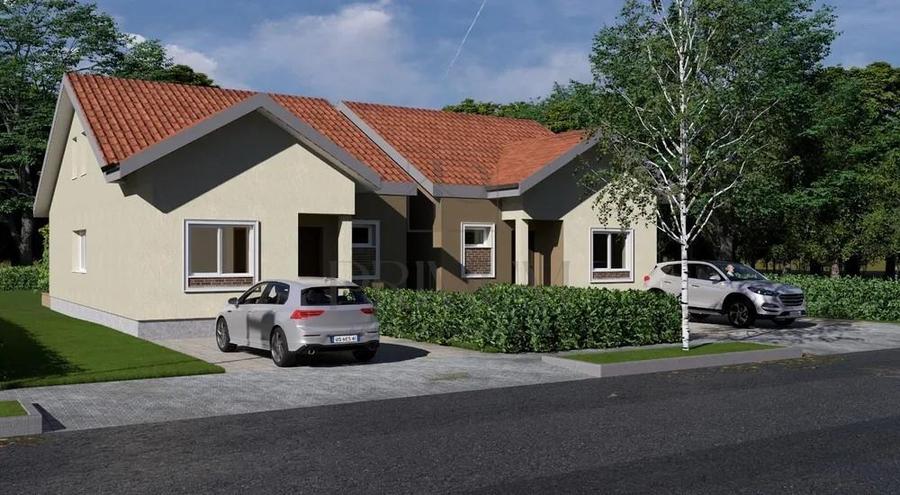 Duplex intreg - la rosu - despartit prin baie - 1