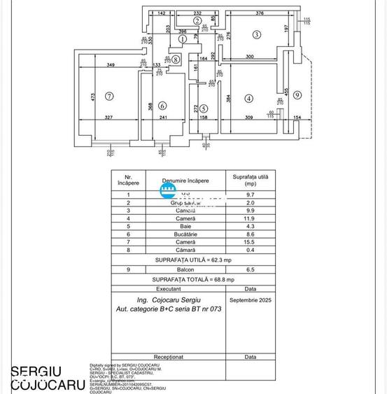Apartament 3 camere de vanzare Gara - 1