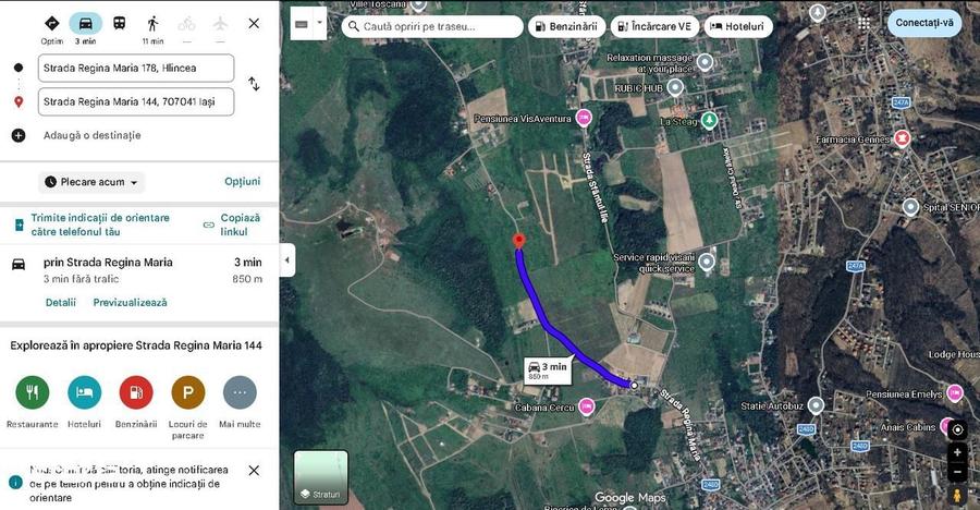 Teren intravilan in suprafata de 5.500mp , situat pe str.Regina Maria - 6