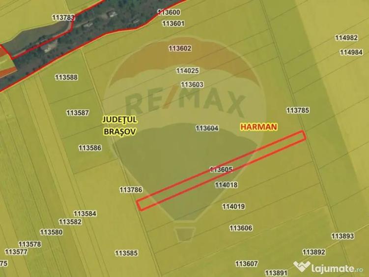 Comision 0%| Teren extravilan UAT Harman - 2