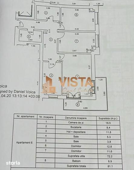 Apartament cu 3 camere decomandat în Bartolomeu