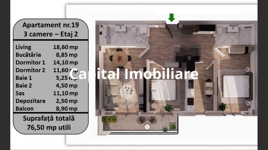 Apartment for sale, 3 Rooms, Brasov, Tractorul