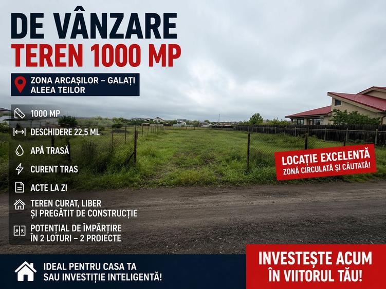 Teren de vanzare 1000 MP Galati Aleea Teilor (Zona Arcasilor) - 7