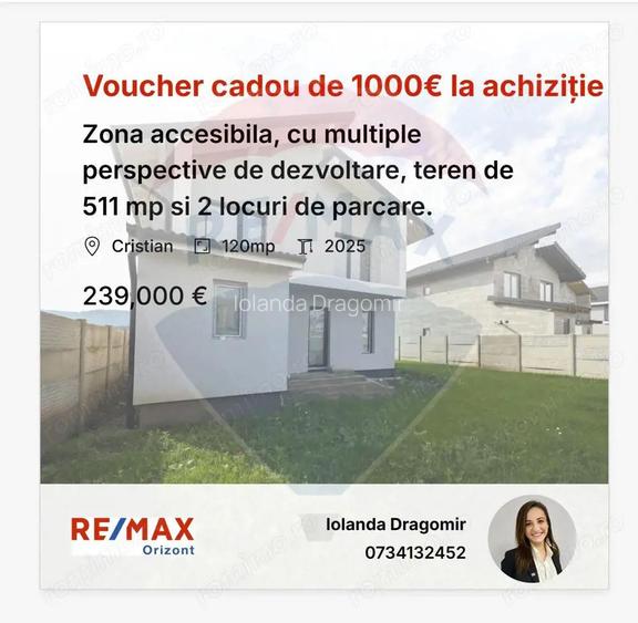 Casa luminoasa cu gradina, in Cristian, ideala pentru familie Casa luminoasa cu gradina, in Cristian, ideala pentru familie