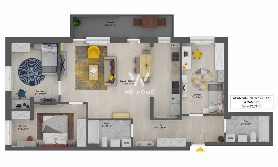 Apartament 4 camere intabulat - Sibiu - 5