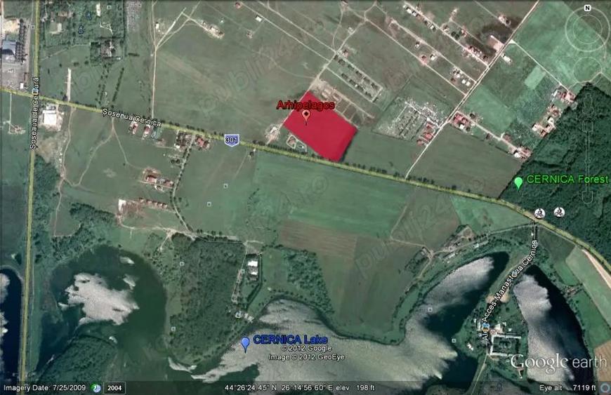 Vind teren la Cernica 45000 mp PUZ Aprobat Complex rezidential paradis - 1