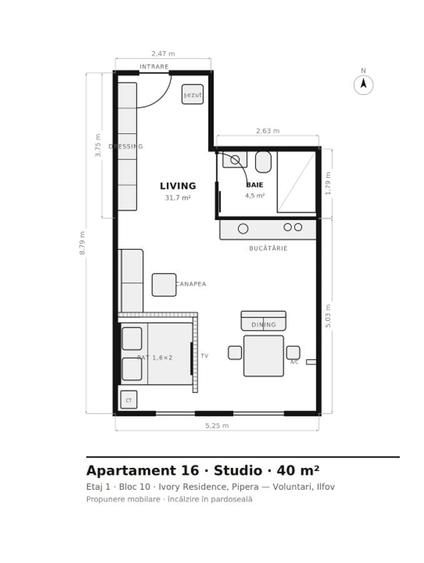 Apartament tip Studio 40 mp utili | Ivory Residence | Pipera - 7
