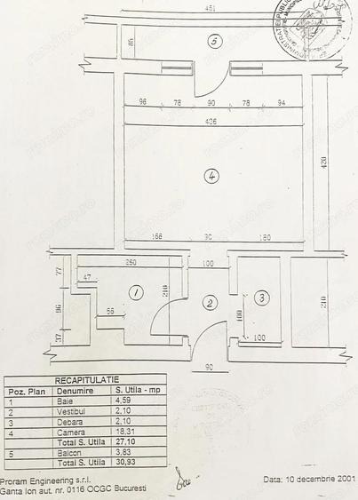 Studio superb (Garsoniera) Cismigiu, Blocul Florentin, centrala, balcon. - 9