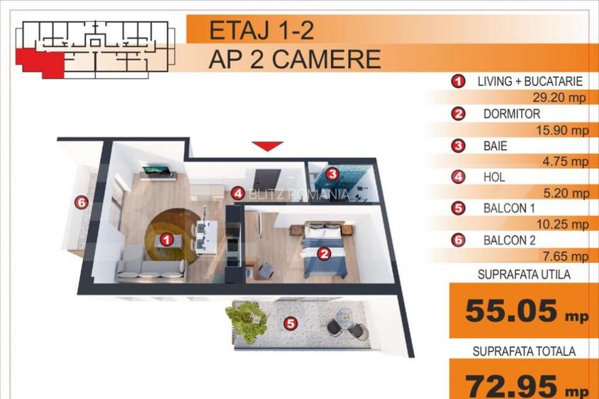 Comision 0%! Apartament 2 camere, EXCLUSIV in Blitz, zona Im