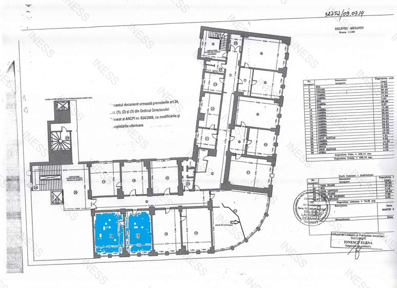 spatiu in cladire de birouri / zona Universitate / 2 camere - 55mp / - 1