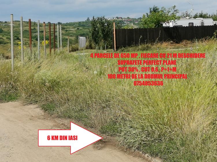 BUCIUM , 6 KM DIN IASI , teren perfect plan , 99.999 % acces pe asfalt - 5