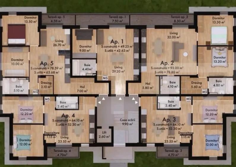 Penthouse ,3 camere , 115 mp , Green Residence - 11