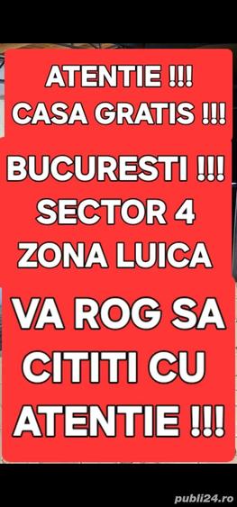 CASA GRATIS Sect.4 LUICA 2 Camere Necesita Renovare - 1