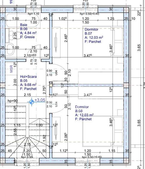 Duplex cu 3 camere cu Canalizare în Chișoda