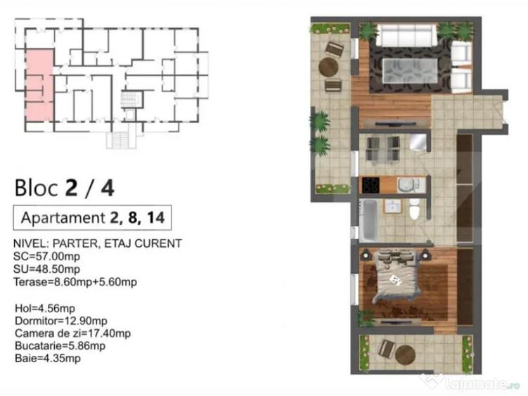 Apartament de vanzare bloc nou, zona Zavoaie, Kaufland - 1