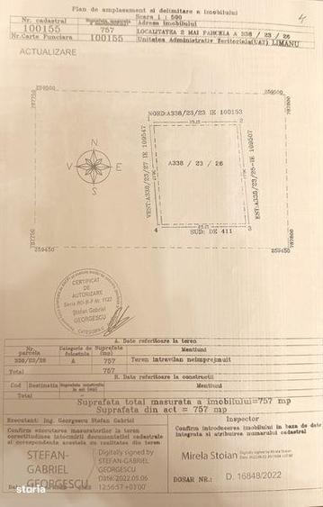 Teren de 757 mp, în Limanu