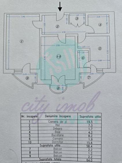 2 Camere Decebal 64 mp- View spectaculos-Posibilitate terasa - 7