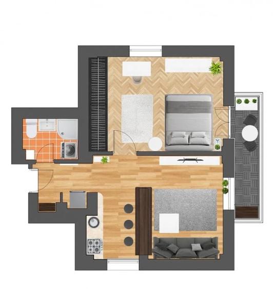 Apartament 2 camere | Centrala de imobil | Universitate-Batistei - 16