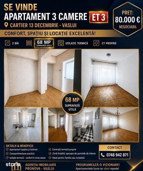 Apartament 3 camere - ET 3 - 1