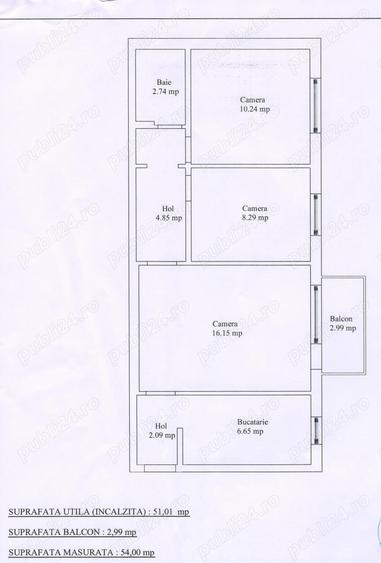 Vand ap. 3 camere, semidecomandat, 51 mp util, boxa, str. Ion Huniade, Lugoj - 10