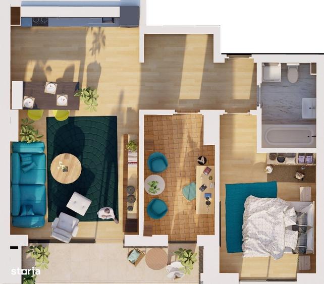 Apartament cu 2 camere în Energia
