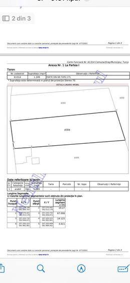 Teren intravilan localitatea Cauasd comuna tulca cu utilitati in fata - 2
