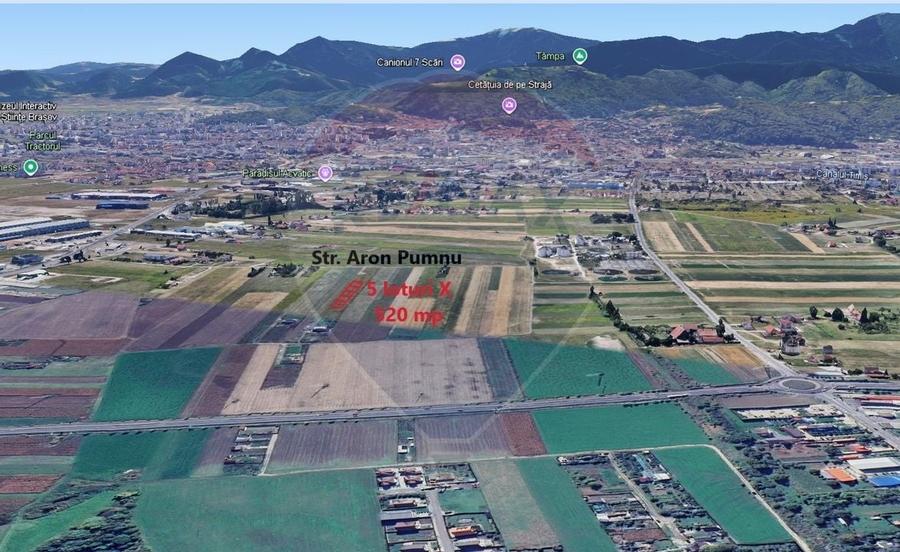Teren Brasov -Strada Aron Pumnul, 520-1040 mp, 2 loturi - 7