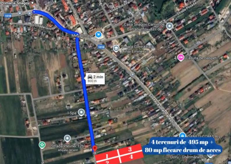 Terenuri de vanzare Snagov, Ghermanesti pentru casa cu util - 4