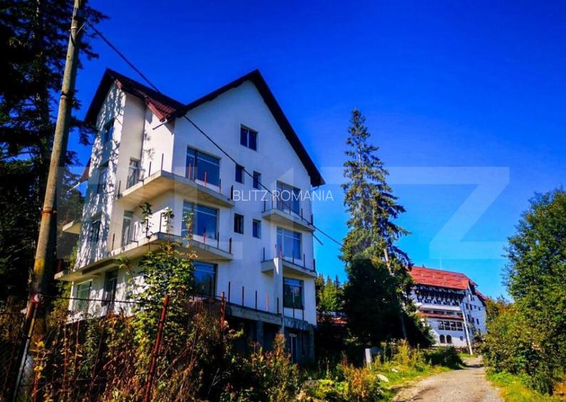 Pensiune semifinisata, 600mp utili, 18 camere, Predeal
