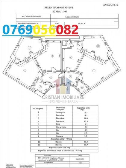 Hexagoane 3 camere 96 mp vedere la Dunare etaj intermediar - 11