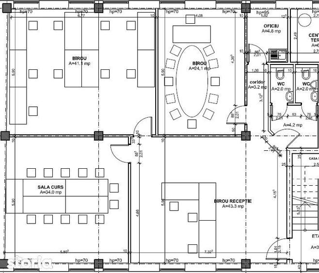 150 mp birouri de inchiriat 4 camere, Calea Dumbravii, 12 /mp - 1
