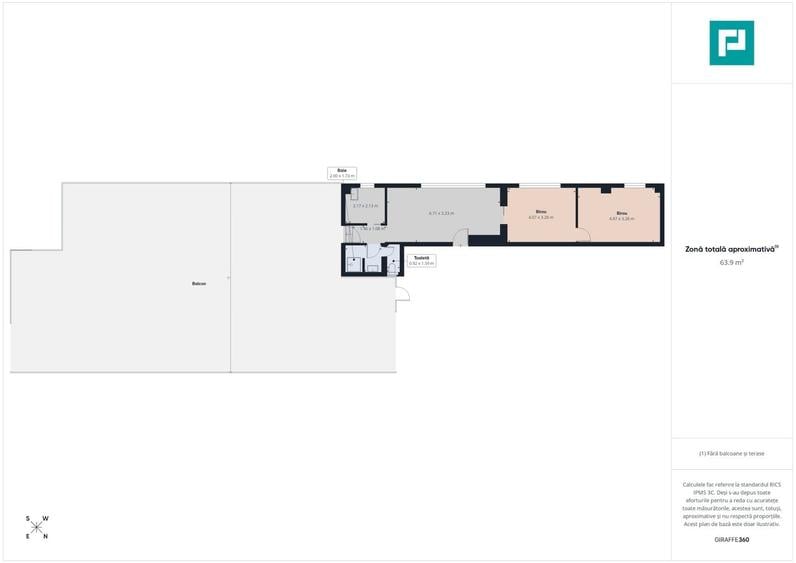 Birou Premium 63,9 mp + Terasă 70 mp | Etaj retras - 10