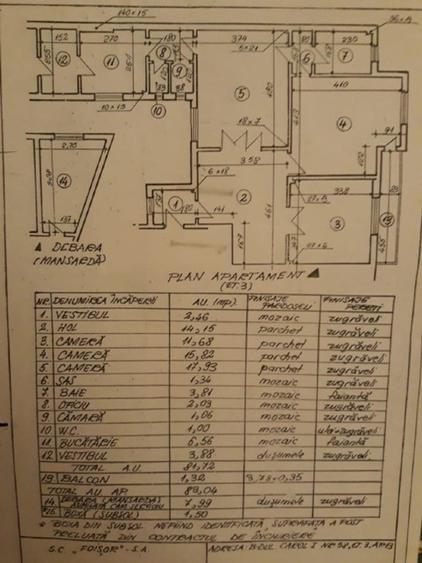 Carol - Moșilor Apartament exclusivist 4 camere  | 102 mp.  Nemobilat  Centrala  - 10