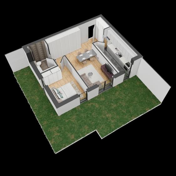Dristor 2 camere 53 mp+terasa 53,TVA inclus, in bloc reprezentativ - 1